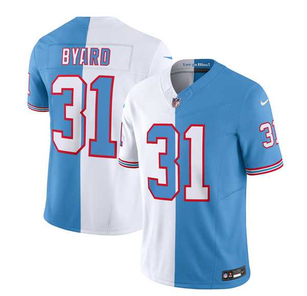 Men & Women & Youth Tennessee Titans #31 Kevin Byard White Blue 2023 F.U.S.E. Split Vapor Limited Throwback Jersey